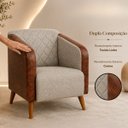 Ver imagem 5 de Poltrona Silmara Design Elegante e Sofisticada para Recepção Linho