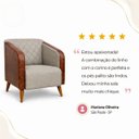Ver imagem 7 de Poltrona Silmara Design Elegante e Sofisticada para Recepção Linho