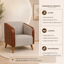 Ver imagem 4 de Poltrona Silmara Design Elegante e Sofisticada para Recepção Linho