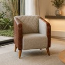 Ver imagem 1 de Poltrona Silmara Design Elegante e Sofisticada para Recepção Linho