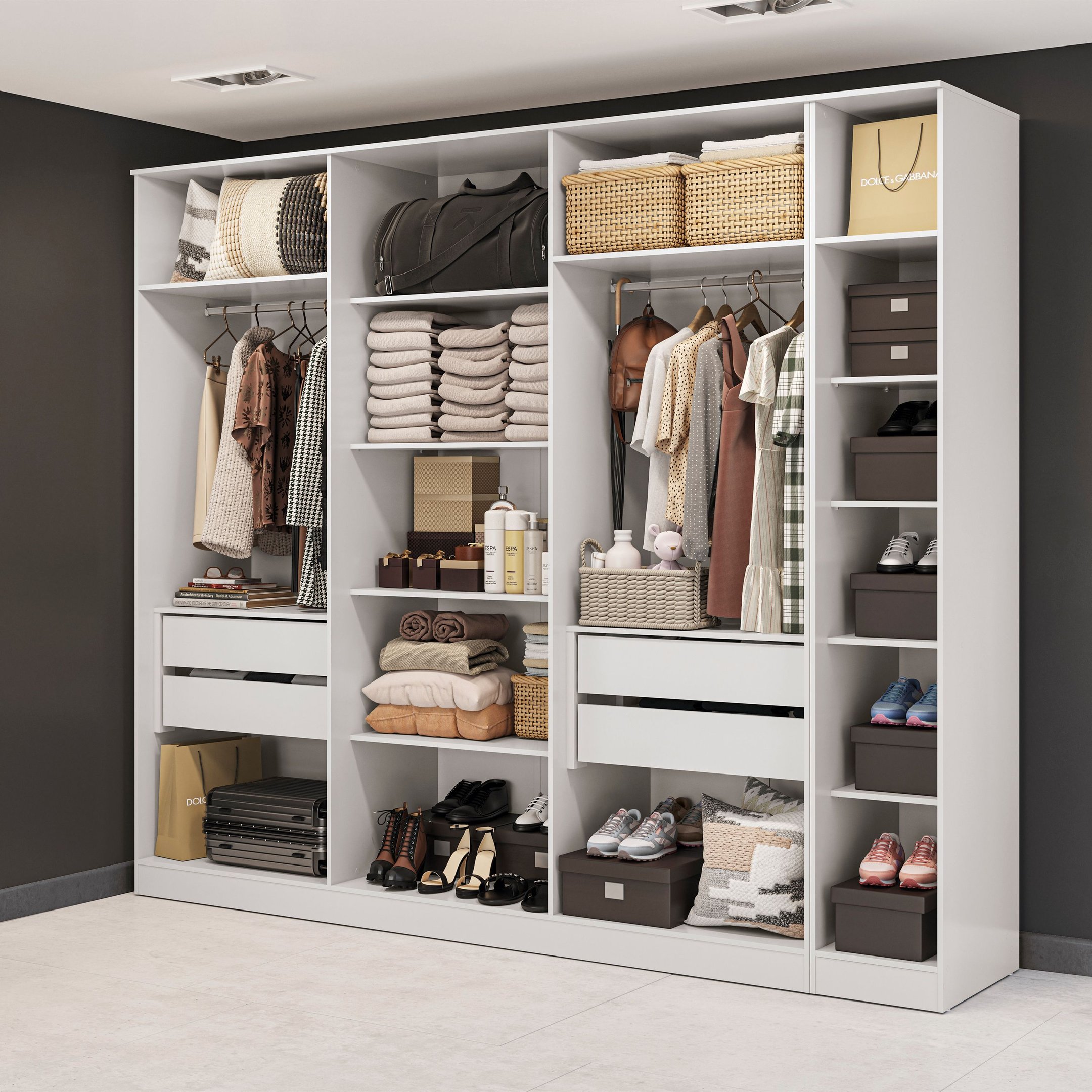 Armário Modulado 230x158,4x56 Linha Closets Adapt | MadeiraMadeira