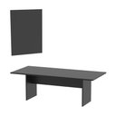 Ver imagem 3 de Conjunto Mesa de Escritório Reunião 220cm com Painel para Tv Multimóveis Cr25339 Preto