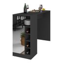 Ver imagem 2 de Bancada Balcão/mesa de Cozinha com Adega 1 Porta e Espelho Multimóveis Mp2248