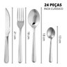 Faqueiro Jogo 24 Peças Inox Talheres Garfo Faca Colheres - 4