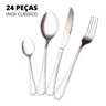 Faqueiro Jogo 24 Peças Inox Talheres Garfo Faca Colheres - 6