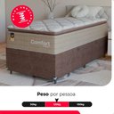 Ver imagem 5 de Cama Box Baú Solteiro + Colchão Comfort Class Pillow Top Bege/suede Marrom