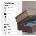 Ver imagem 3 de Cama Box Baú Solteiro + Colchão Comfort Class Pillow Top Bege/suede Marrom