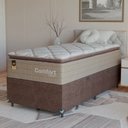 Ver imagem 7 de Cama Box Baú Solteiro + Colchão Comfort Class Pillow Top Bege/suede Marrom
