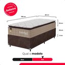Ver imagem 4 de Cama Box Baú Solteiro + Colchão Comfort Class Pillow Top Bege/suede Marrom