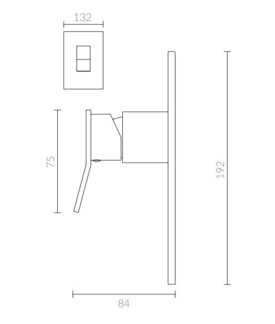 Misturador monocomando para chuveiro - Com base, cromado - SPA Rubinettos 9056 - 2