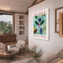 Ver imagem 3 de Quadro Canvas Ilha Das Flores Pflanzen 60x40cm Mold Preta