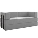 Ver imagem 1 de Sofa Cama Modular 2 Lugares 160 Cm Monaco Linho Cinza Vconcept