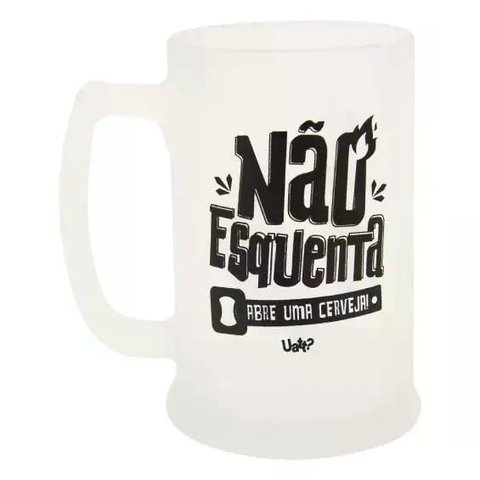 Caneca de Vidro Fosco - Open Bar Nao Esquenta Uatt