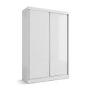 Ver imagem 3 de Guarda Roupa Solteiro 2 Portas de Correr e 2 Gavetas 218x143cm N571 Cor Flex Branco/Macadâmia