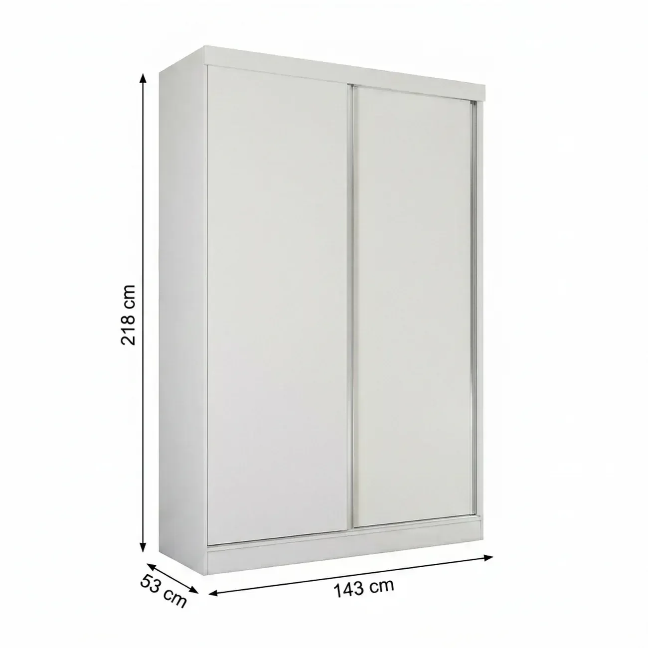 Ver imagem 5 de Guarda Roupa Solteiro 2 Portas de Correr e 2 Gavetas 218x143cm N571 Cor Flex Branco/Macadâmia