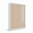 Ver imagem 4 de Guarda Roupa Solteiro 2 Portas de Correr e 2 Gavetas 218x143cm N571 Cor Flex Branco/Macadâmia