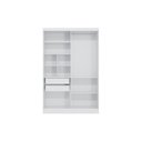 Ver imagem 6 de Guarda Roupa Solteiro 2 Portas de Correr e 2 Gavetas 218x143cm N571 Cor Flex Branco/Macadâmia