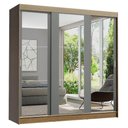 Ver imagem 3 de Guarda-roupa Casal Madesa Reno 3 Portas de Correr de Espelho