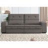Sofá 4 Lugares Linoforte Vermont com Assento Retrátil e Encosto Reclinável em Tecido Suede 230cm de - 2