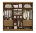 Ver imagem 3 de Guarda Roupa da Vinci 6 Pts Ripado 100% Mdf - Ddoro Móveis