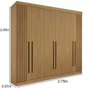 Ver imagem 4 de Guarda Roupa da Vinci 6 Pts Ripado 100% Mdf - Ddoro Móveis
