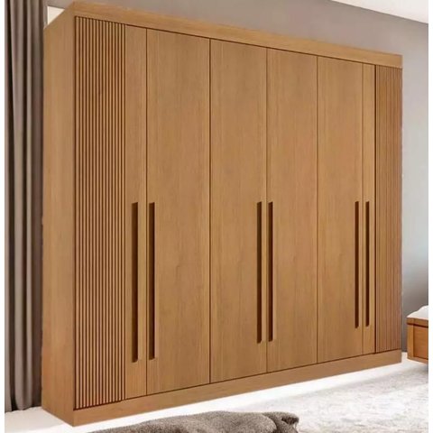 Guarda Roupa da Vinci 6 Pts Ripado 100% Mdf - Ddoro Móveis