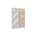 Ver imagem 3 de Guarda-Roupa 2 Portas de Correr 2 Gavetas com Pés e Espelho Branco