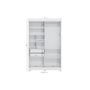 Ver imagem 4 de Guarda-Roupa 2 Portas de Correr 2 Gavetas com Pés e Espelho Branco