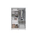 Ver imagem 5 de Guarda-Roupa 2 Portas de Correr 2 Gavetas com Pés e Espelho Branco