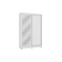 Ver imagem 2 de Guarda-Roupa 2 Portas de Correr 2 Gavetas com Pés e Espelho Branco