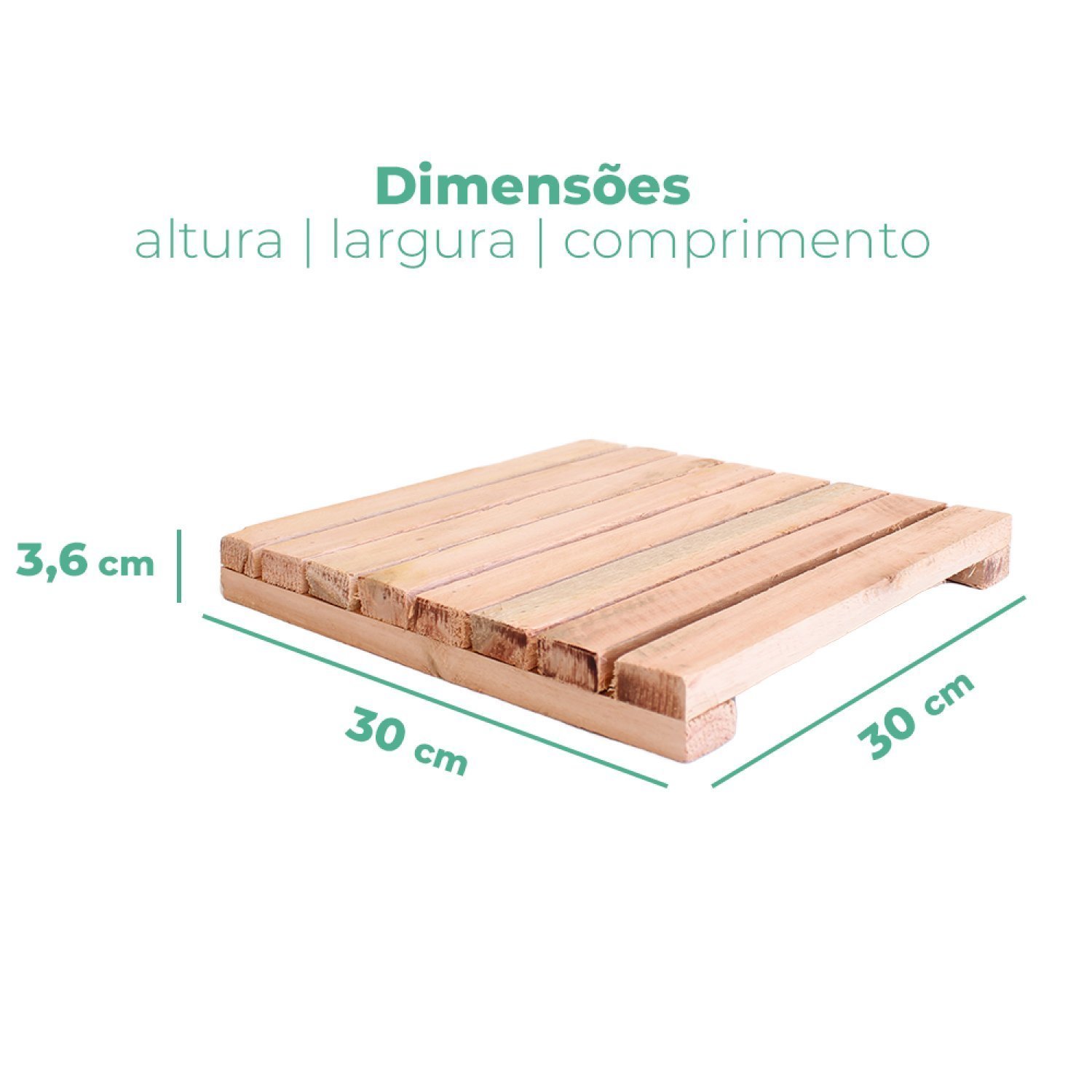 Decks de Madeira Modular 30x30 Cm Sacada e Varanda - 6