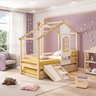 Bicama Infantil Prime House com Mini Escorregador e Telhado V Casatema MadeiraOriginals - 4