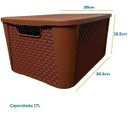 Ver imagem 3 de Caixas/cesto Organizador Rattan Café 17 Litros