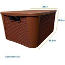 Ver imagem 3 de Caixas/cesto Organizador Rattan Café 17 Litros