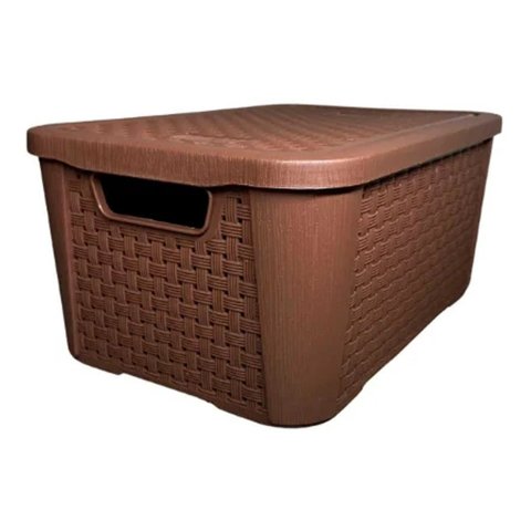 Caixas/cesto Organizador Rattan Café 17 Litros