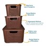 Caixas/cesto Organizador Rattan Café 17 Litros - 2