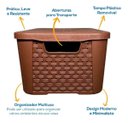 Ver imagem 4 de Caixas/cesto Organizador Rattan Café 17 Litros