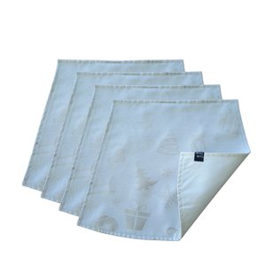 Jogo Americano Luxo Presente de Natal Prata Dupla face 4 UN