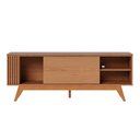 Ver mais imagens de Rack Bancada Pés Madeira Nuro 160cm Porta Deslizante Mdf/mdp Tv até 60 Freijó G73 - Gran Belo