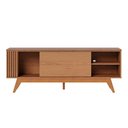 Ver mais imagens de Rack Bancada Pés Madeira Nuro 160cm Porta Deslizante Mdf/mdp Tv até 60 Freijó G73 - Gran Belo