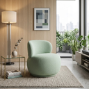 Ver imagem 2 de Poltrona Decorativa Aimê Premium Bouclé Verde Claro Sala Dekorien