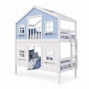 Ver imagem 3 de Beliche Casinha Dos Sonhos com Fechamento Inferior Branco em Madeira Maciça Branco | Azul Housin