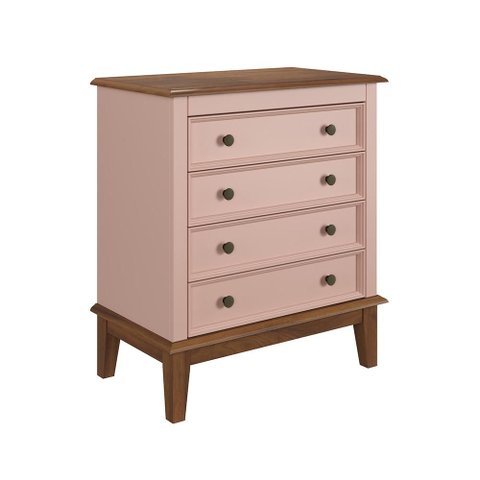 Cômoda 4 Gavetas - Rosa