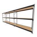 Ver imagem 1 de Mini Porta Pallet 200 Kg por Nivel Inicial +2 Continuação com 3 Niveis Preto com Mdf Cru