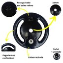 Ver imagem 2 de Anilha 25kg Emborrachada Revestida Vazada Peso Musculação Academia JFIT
