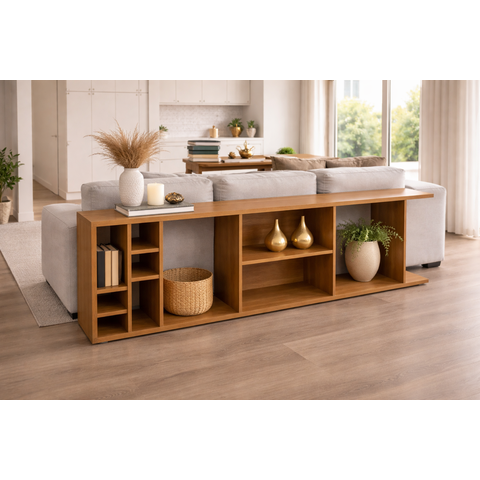 Aparador Mesa para Sofá com Adega Nicho Decoração