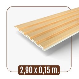 Painel Ripado Wpc Interno Low Cor: Carvalho 2,90m X 15cm (0,43m²) - 4