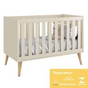 Ver imagem 4 de Jogo de Quarto Infantil Theo Cômoda e Berço Areia Fosco com Pés Madeira Natural - Reller Móveis