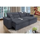 Ver imagem 1 de Sofá Londres 2.70m Retrátil e Reclinável Pillow Top - Chumbo