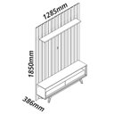 Ver imagem 3 de Rack com Painel para Tv até 43 Polegadas Led 2 Gavetas com Pés 130cm Elegance/requinte